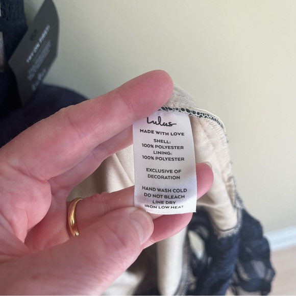 Lulu’s Navy Alluring Dream Maxi Formal Dress Sz M NWT - Picture 11 of 12